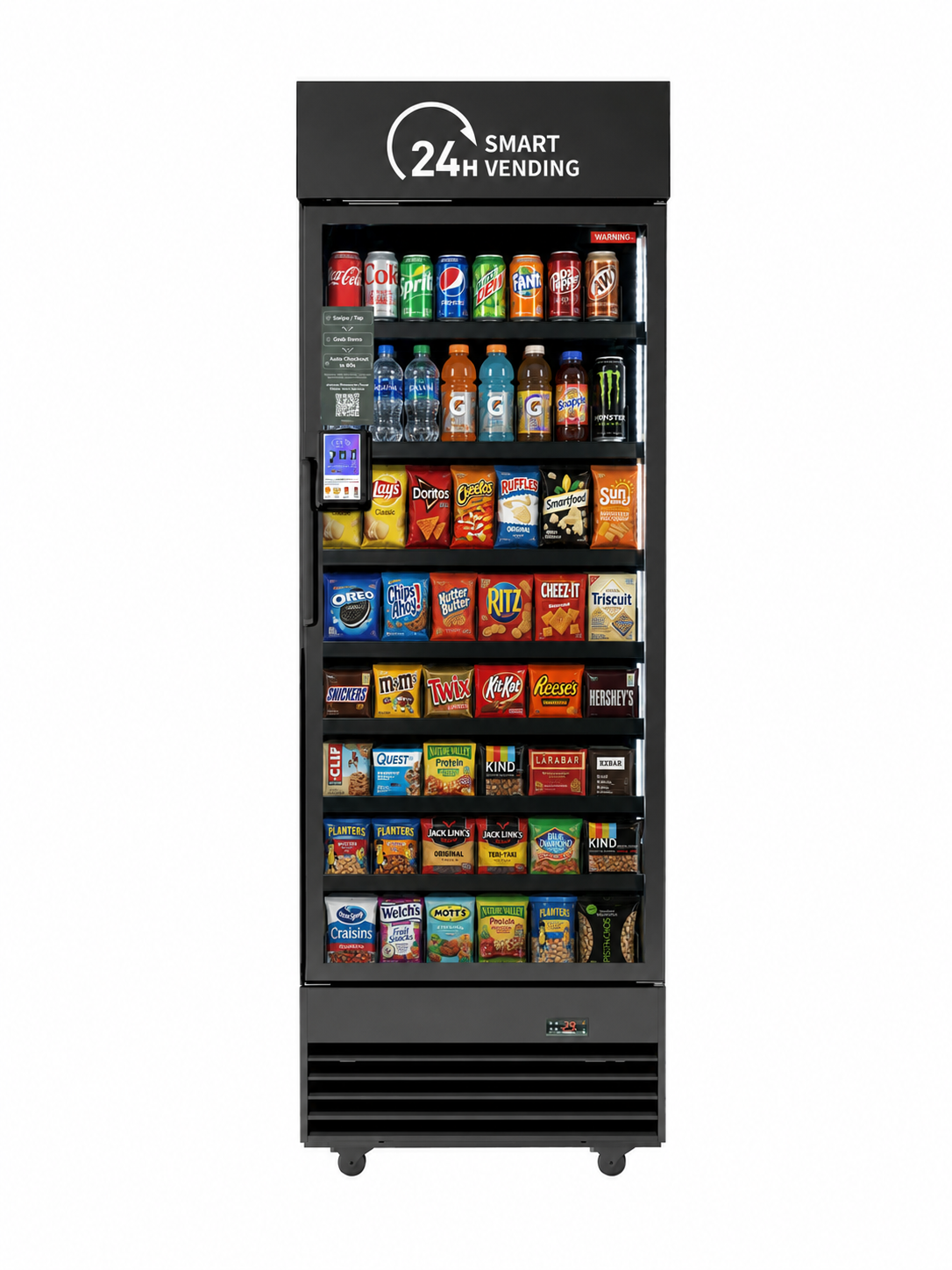 HaHa Plus smart vending machine stocked with snacks and drinks